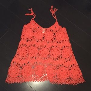 Coral Gianni Bini bathing suite cover up